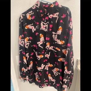 MOSCHINO BOUTIQUE EDITION SILK LONG SLEEVE SHIRT